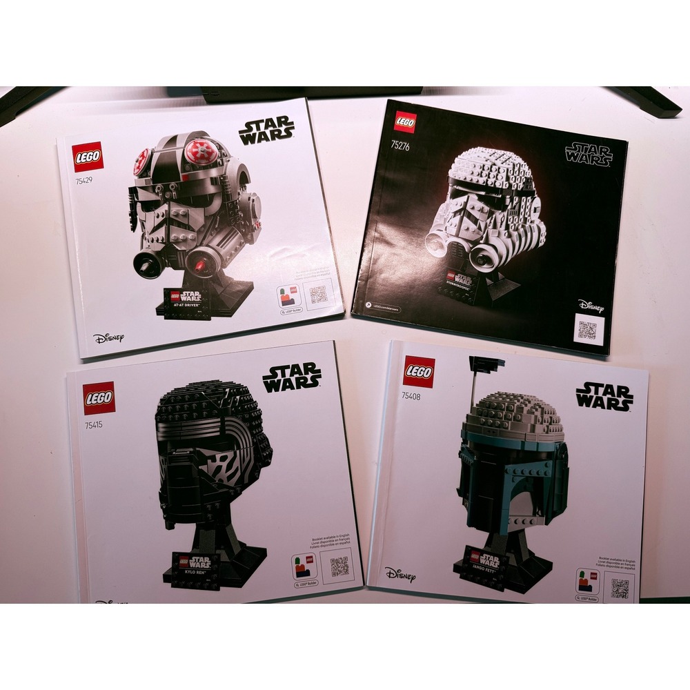 LEGO Star Wars Helmet Manuals Lot 75276 75408 75415 75429 Stormtrooper Fett - Picture 1 of 5